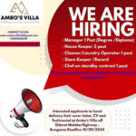 Feature image AMBO'S VILLA is hiring job
